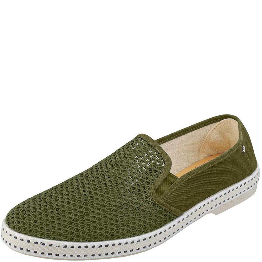 Rivieras Classic Canvas & Mesh Slip-On Kaki EU 38 (US Womens 6.5) Medium